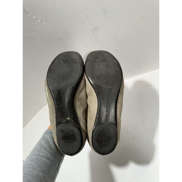 AGL Attilio Giusti Leombruni Cap Toe Ballet Flats Chain Detail Sz 37.5 - 7.5 US - Picture 8 of 11